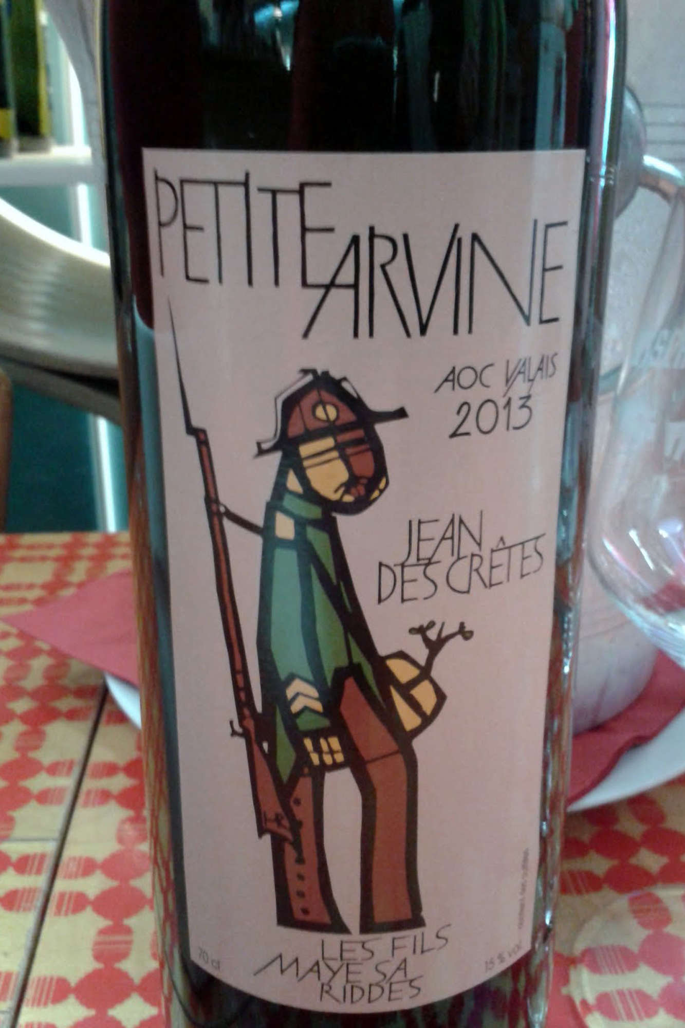Petite Arvine from Les Fils Maye, Valais, Switzerland. Credit: Copyright 2015 Sue Style