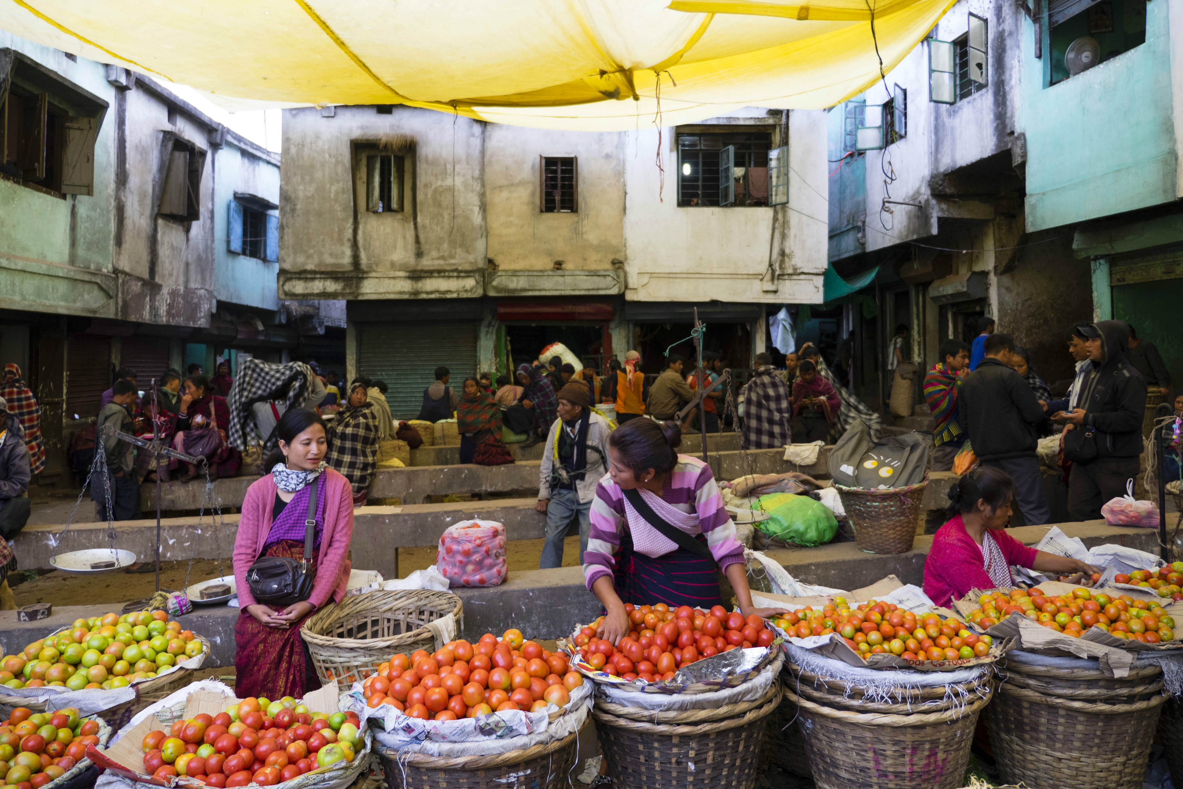 Shillong has one of India's largest and most colorful markets. Credit: Copyright 2015 Carla Capalbo