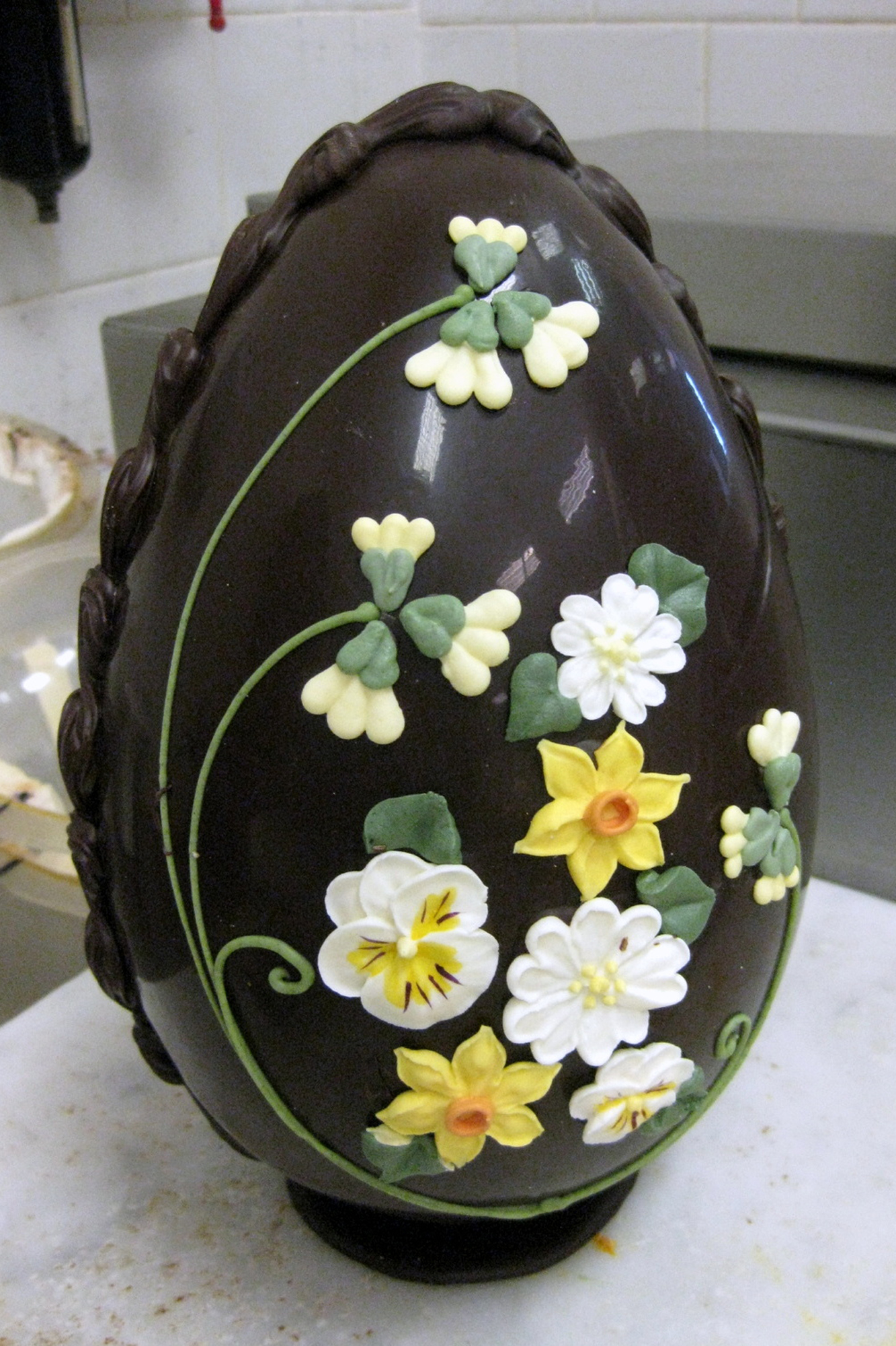 A dark chocolate Easter egg from Bettys. Credit: Copyright 2016 Sue Style