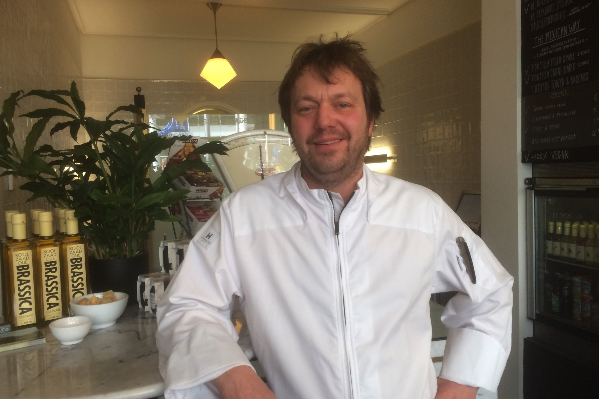 Paul Bom, the research and development chef at The Vegetarian Butcher. Credit: Copyright 2016 Clarissa Hyman
