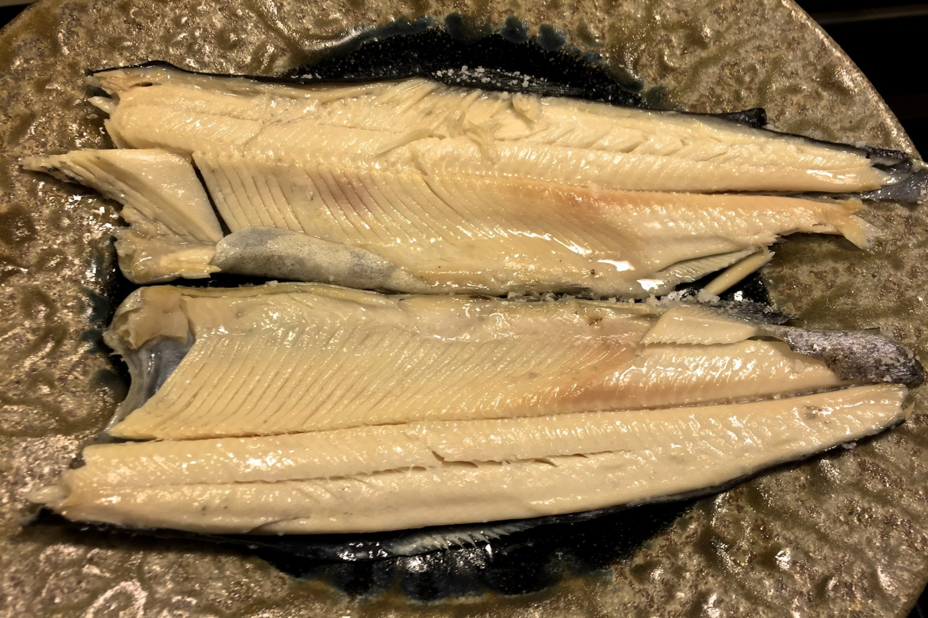 Salt-roasted trout filleted. Credit: Copyright 2016 David Latt