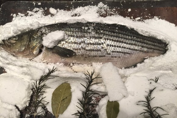 Salt-roasted sea bass. Credit: Copyright 2016 David Latt
