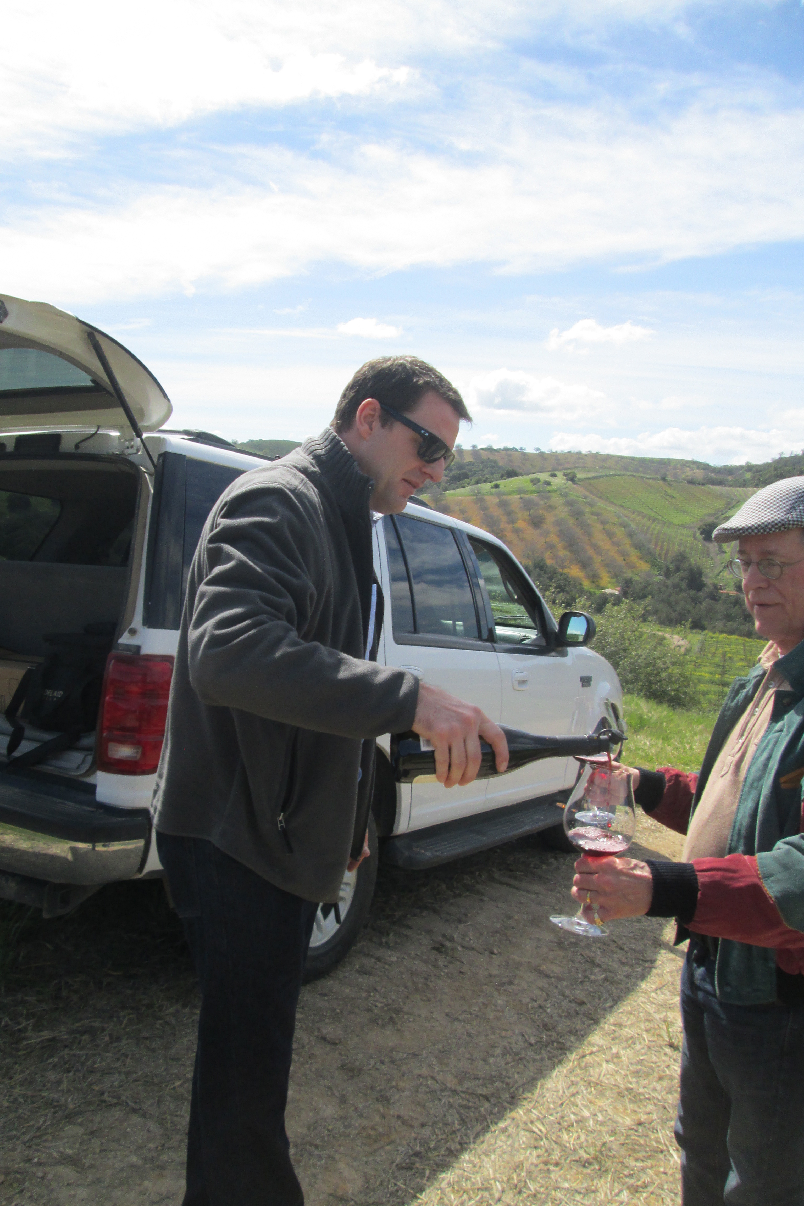 Tailgating at the historic HMR Vineyard with the 2013 Pinot Noir. Credit: Copyright 2016 Mira Honeycutt