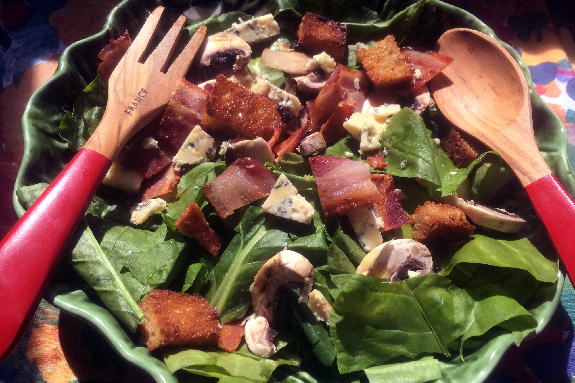 Something for Everyone Spinach and Bacon Salad. Credit: Copyright 2016 Clarissa Hyman