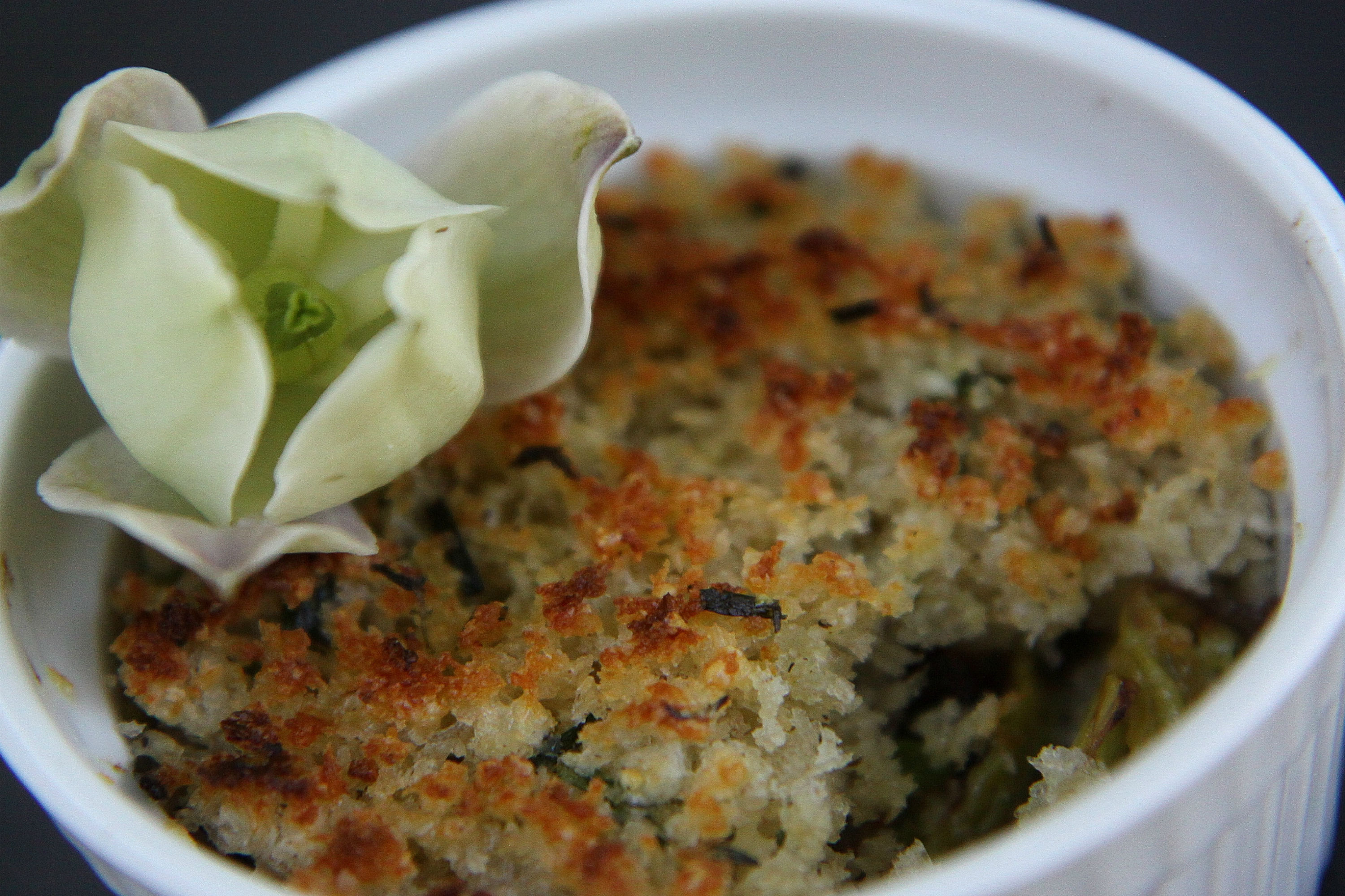 Yucca flower gratin. Credit: Copyright 2016 Wendy Petty