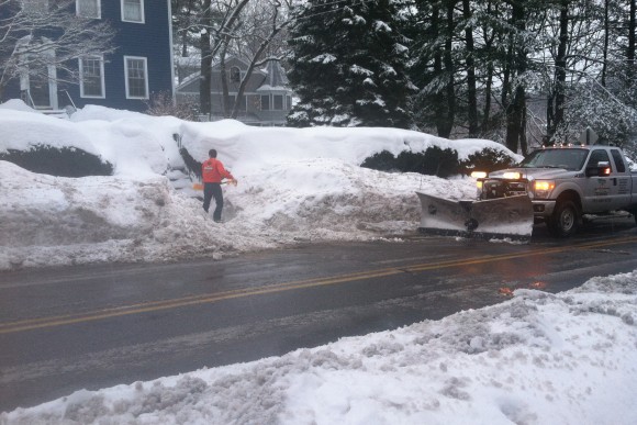 No matter what side of the street you live, there's no escaping the snowstorms this winter in New England. Credit: Copyright 2015 Barbara Haber