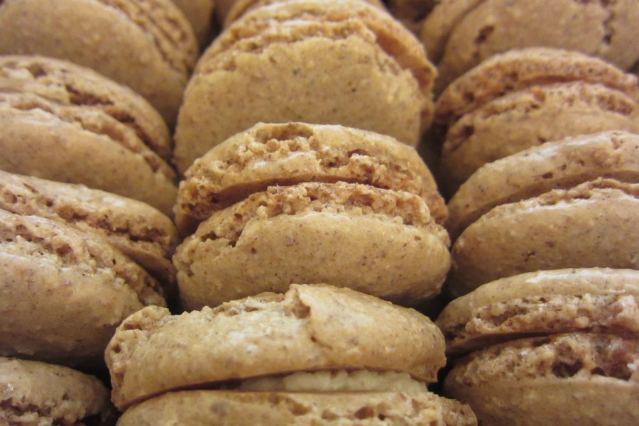 These pecan cinnamon macarons are easy to make for the holidays. Credit: Copyright 2015 Martha Rose Shulman